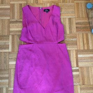 Lulu’s pink sleeveless mini dress with side cutouts Size XL